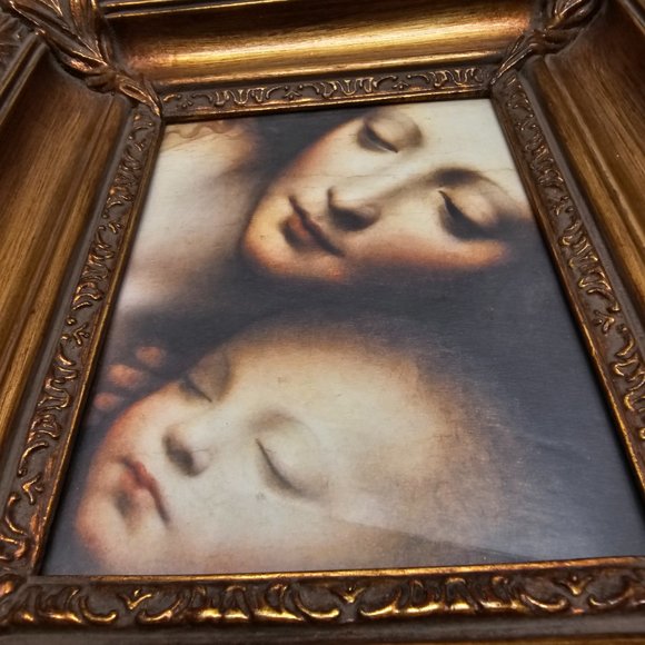 Home Wall Decor The Child Asleep Gold Leaf Frame Hand Crafted Picture Bombay Co. - Picture 16 of 16